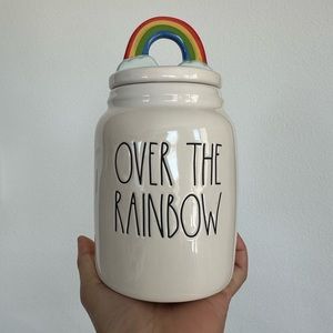 Rae Dunn Over the Rainbow Canister jar St Patrick’s day